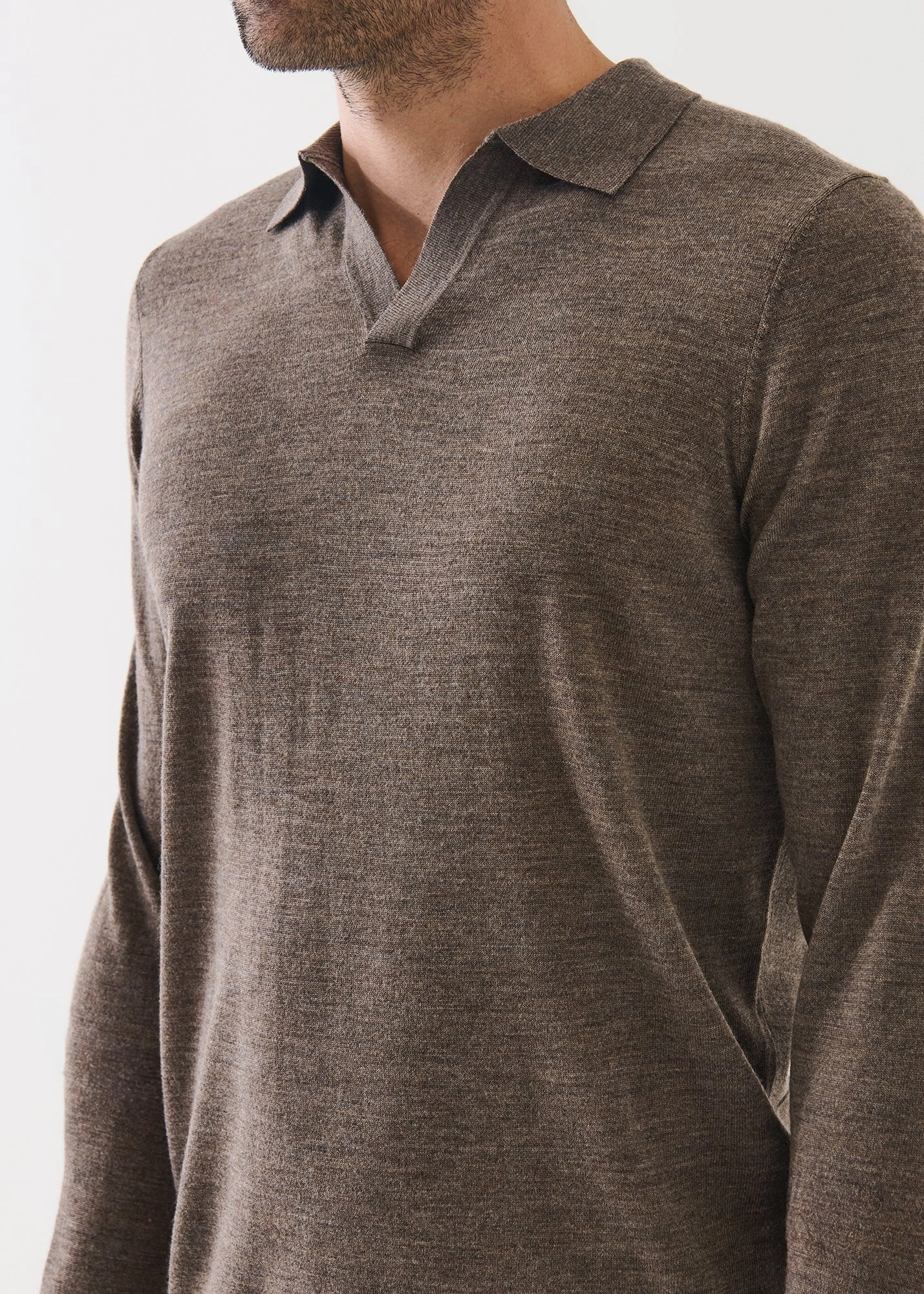 14GG XFINE MERINO OPEN COLLAR POLO FadeResistant Color