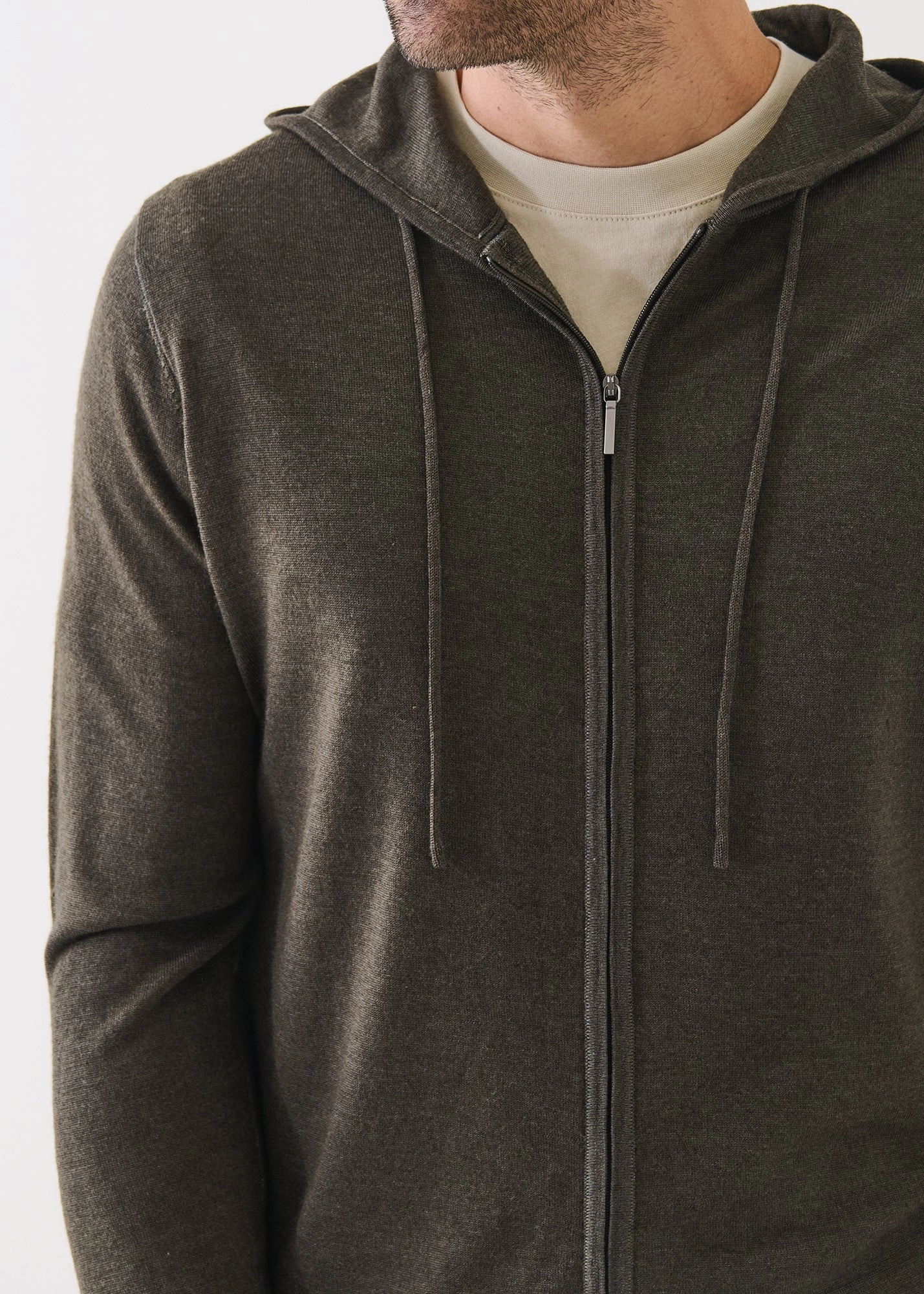 HypoallergenicMaterial 14GG XFINE MERINO ZIP UP HOODIE