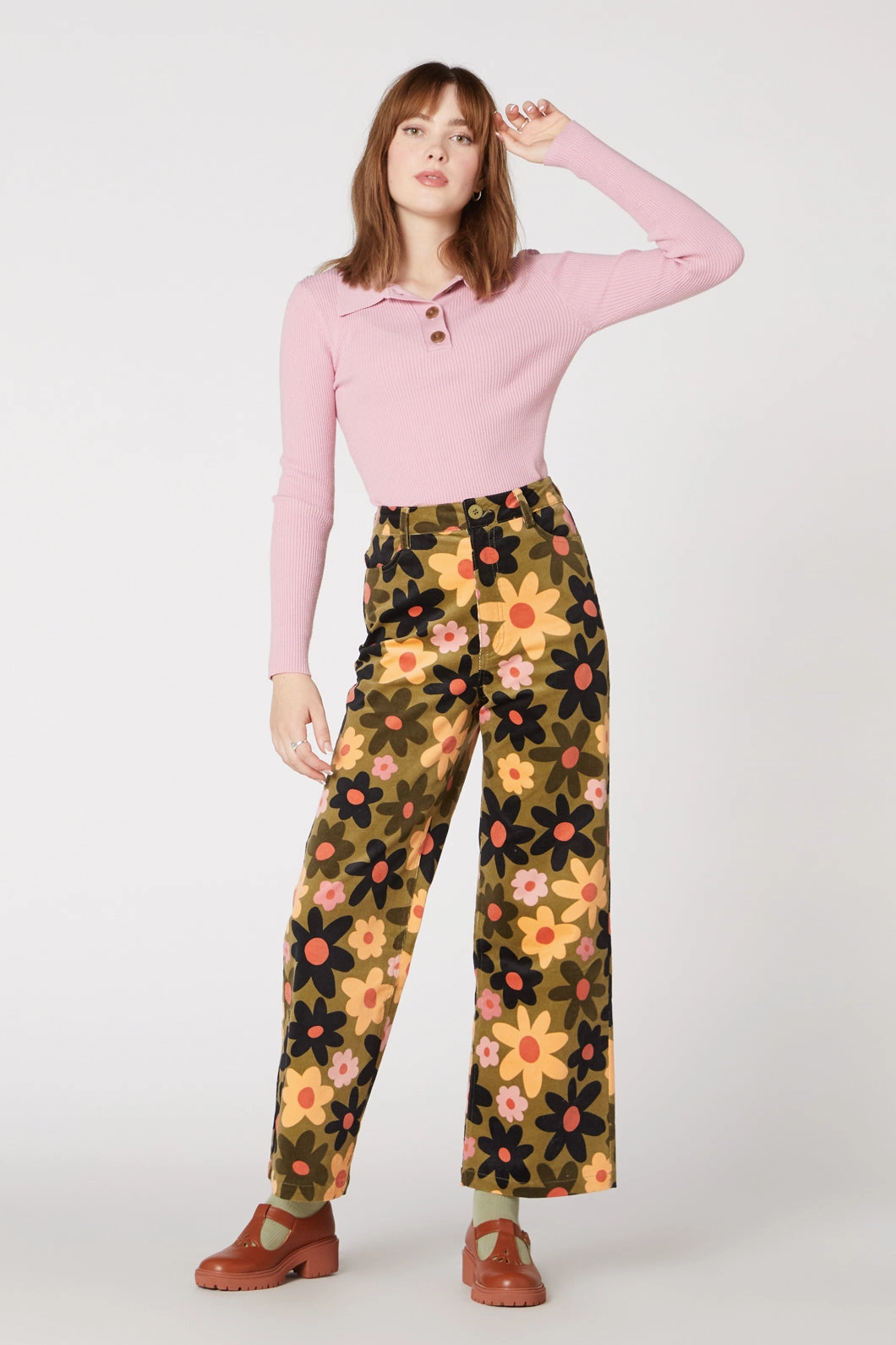 60S Daisy Cord Pant Timeless Choice