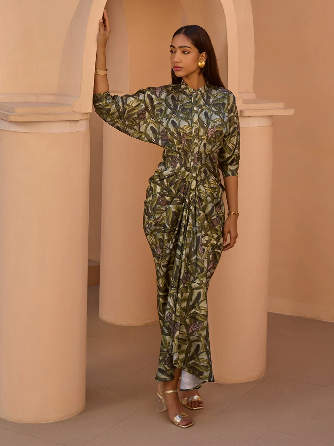 Timeless Comfort Acacia Pleated Long Dress