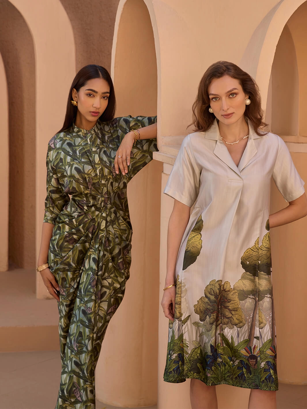 Casual Comfort Wear Fall Flow Acacia Pleated Long Dress