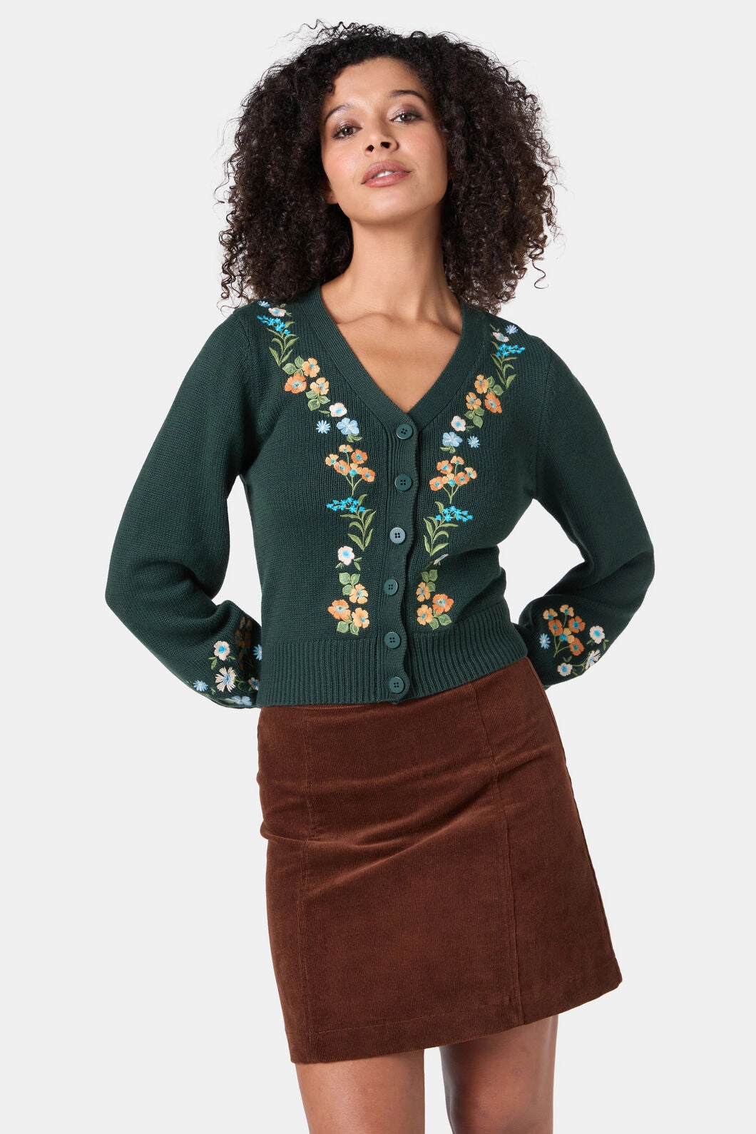 Layered Comfort Wear Knitwear Essential Ada Embroidered Cardi
