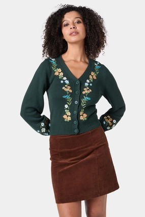 Ada Embroidered Cardi Warm Essentials