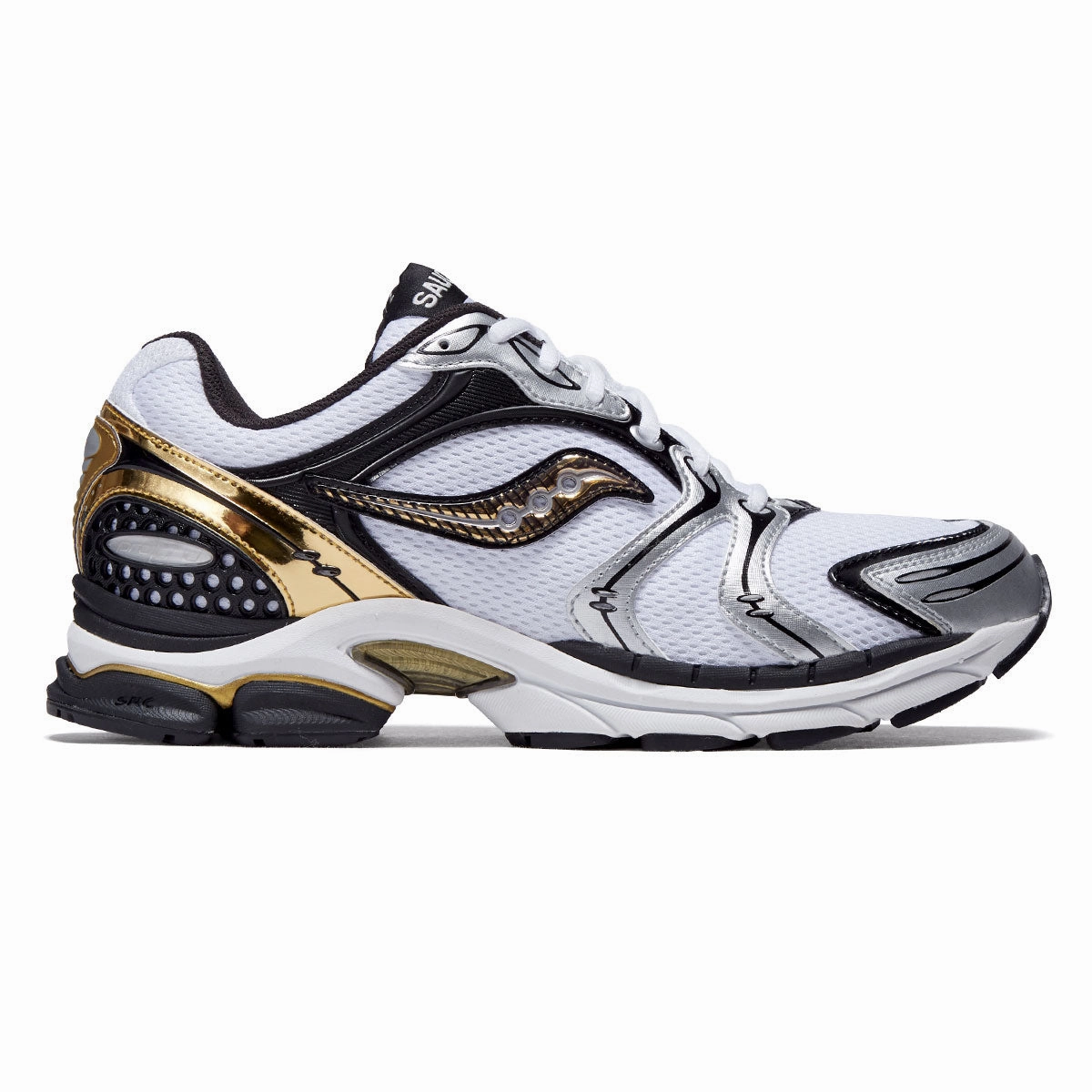 ZipUpClosure Durable Lace System Saucony Progrid Triumph 4 Shoes - Gold Chrome