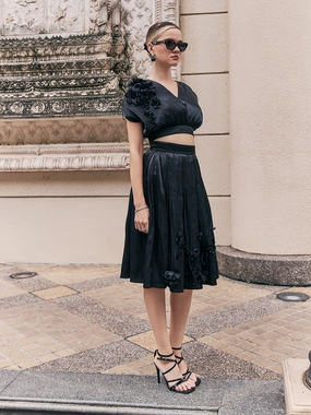 Blake Organza Applique Floral Skirt Elegant formal piece