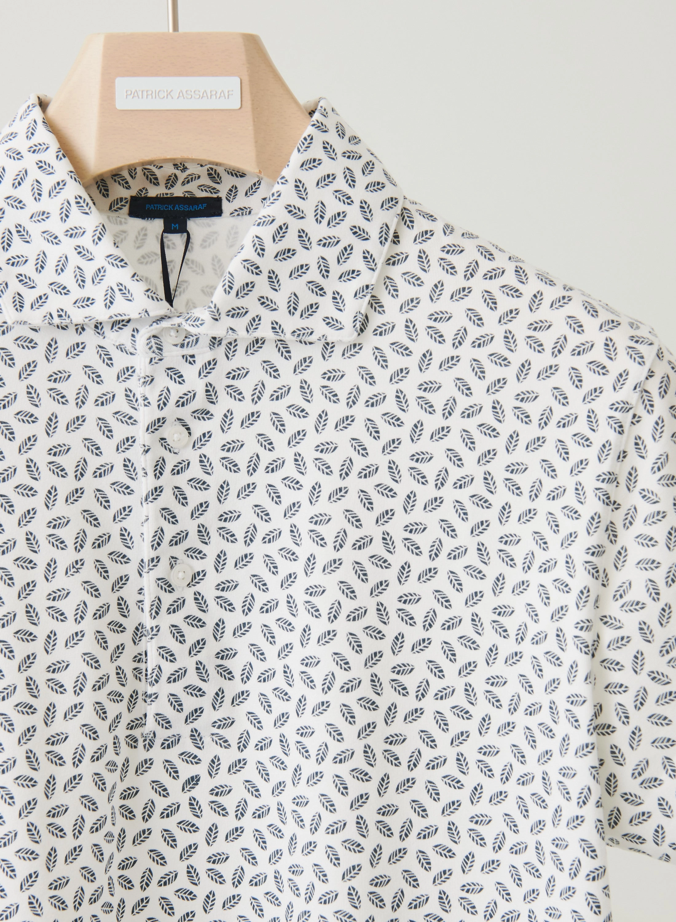 Lift Mode Sporty Look SHORT SLEEVE LITTLE LEAVES ALL OVER PRINT POLO