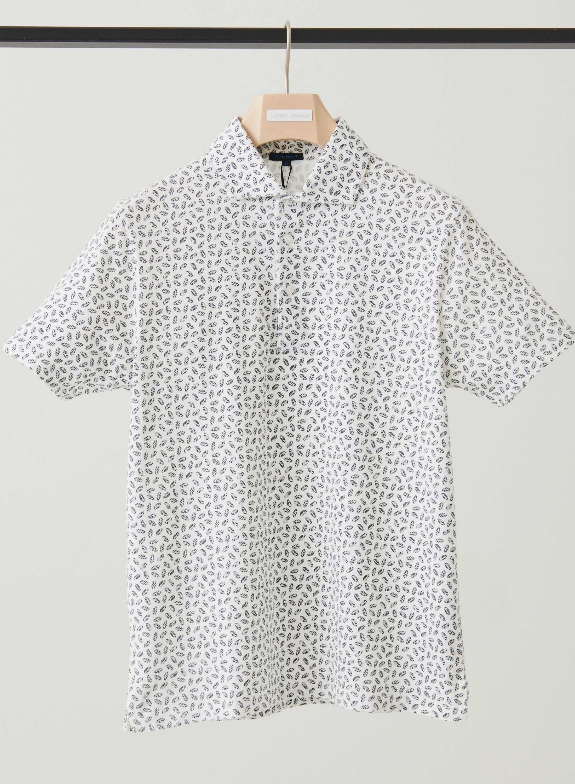 SHORT SLEEVE LITTLE LEAVES ALL OVER PRINT POLO Minimalist Detailing