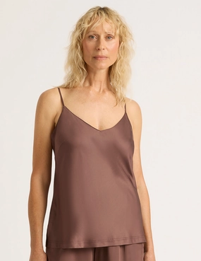 Easy Fit Vegan Silk Cami - Garnet