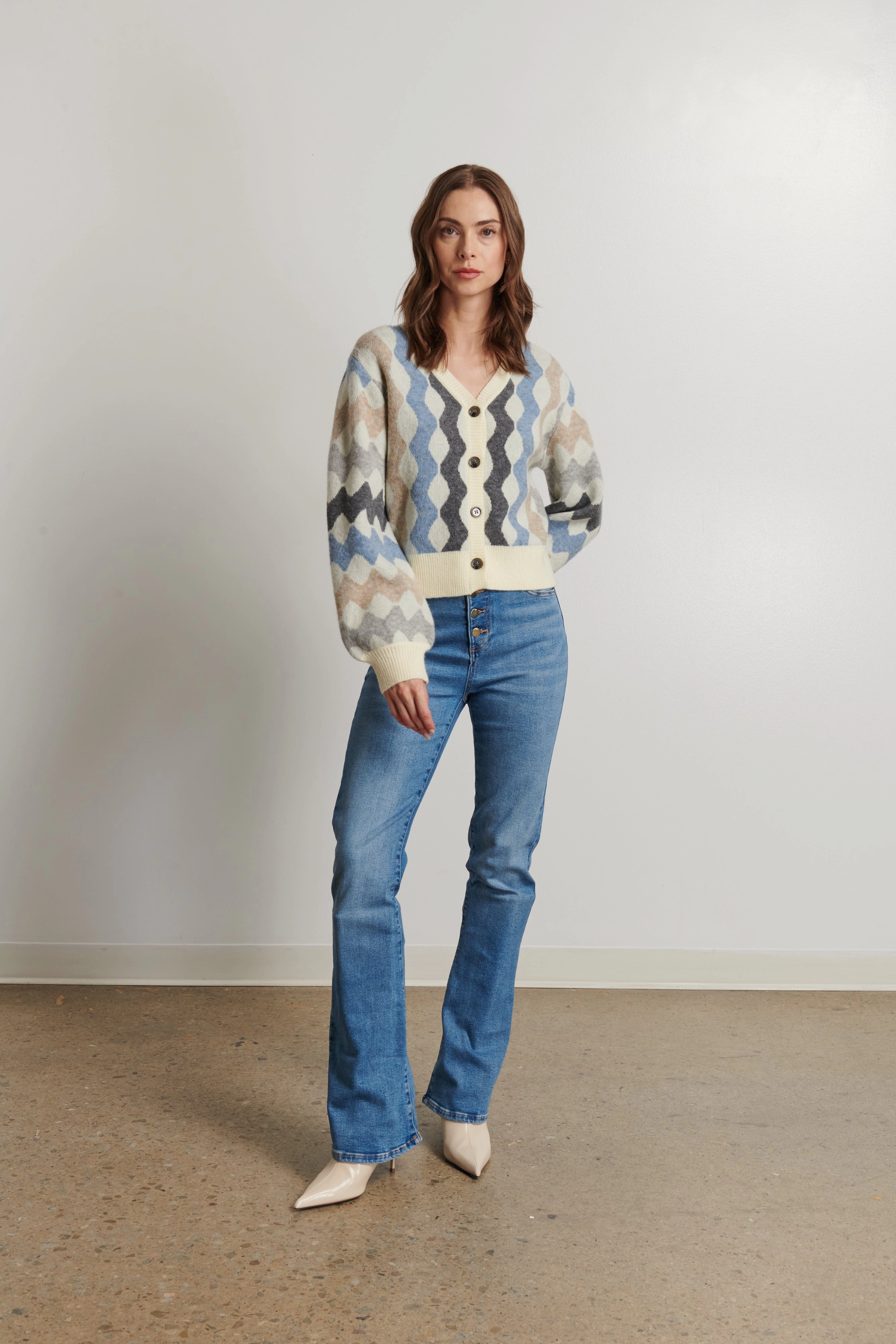 DARCIE WAVE STRIPE CARDIGAN Tulle Soul BreathableFabric