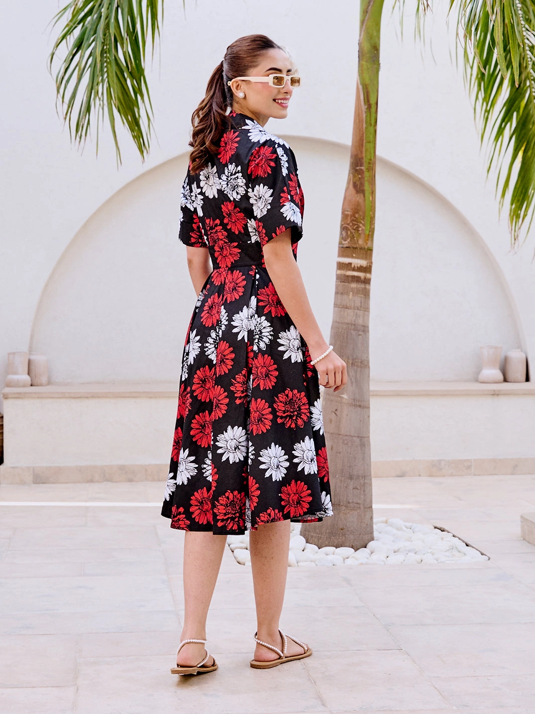 Alabama Floral Flare Dress french chic