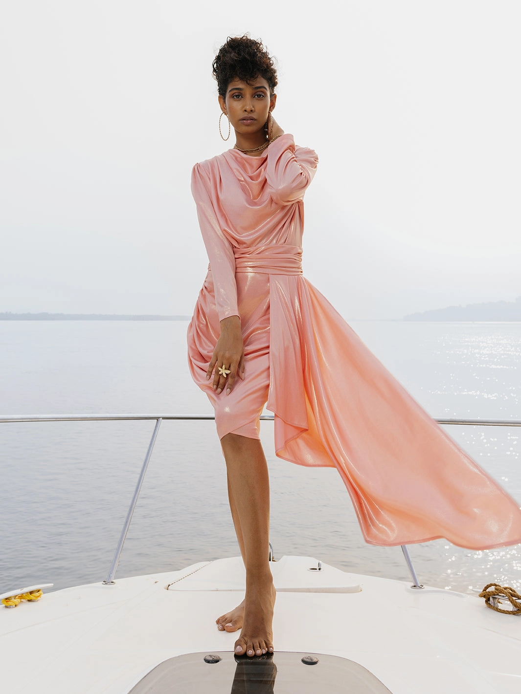 Amalfi Drape Dress Dreamy Look