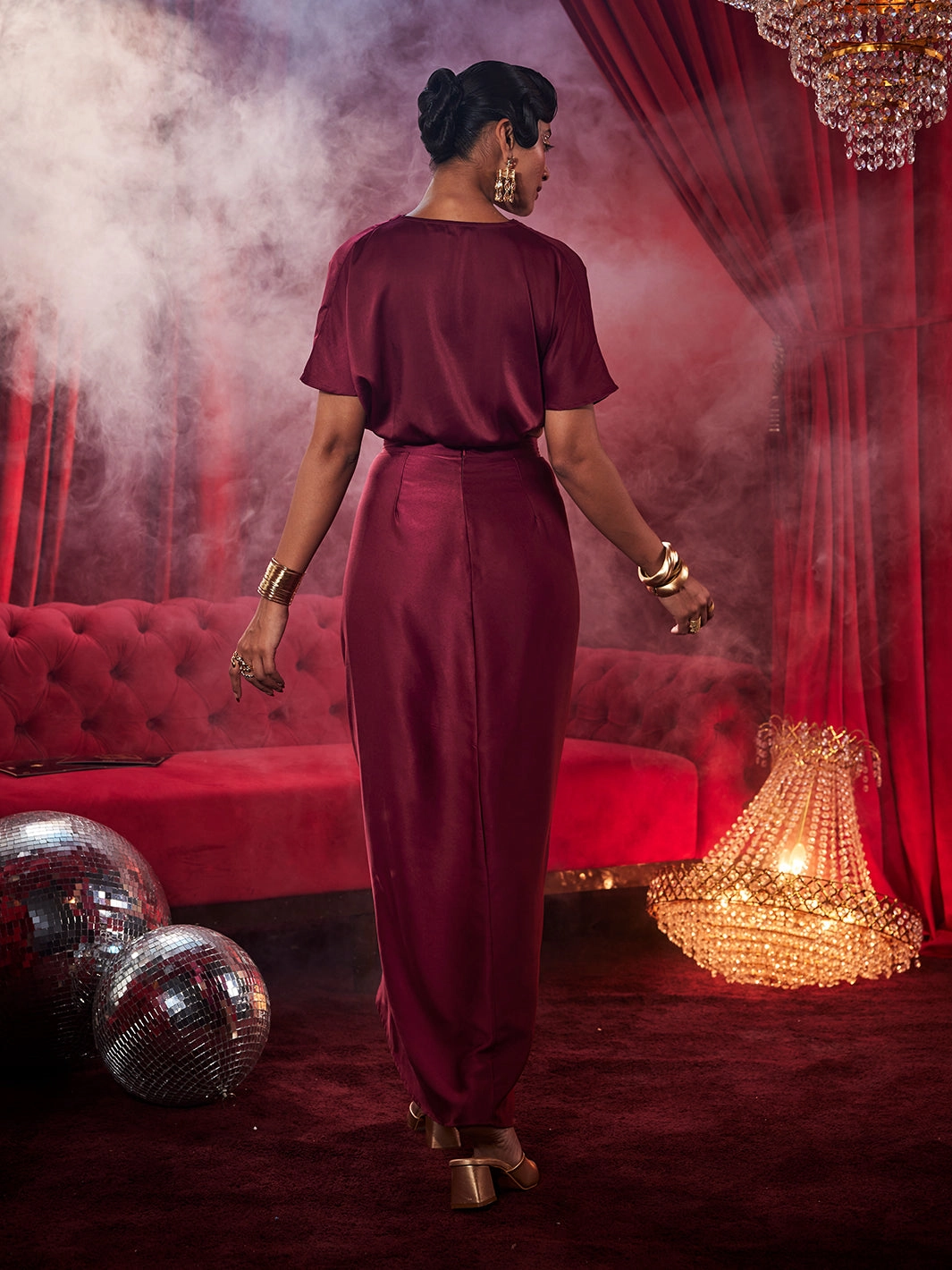 Amoura Satin Embellished Top Daily Flex Charming Design