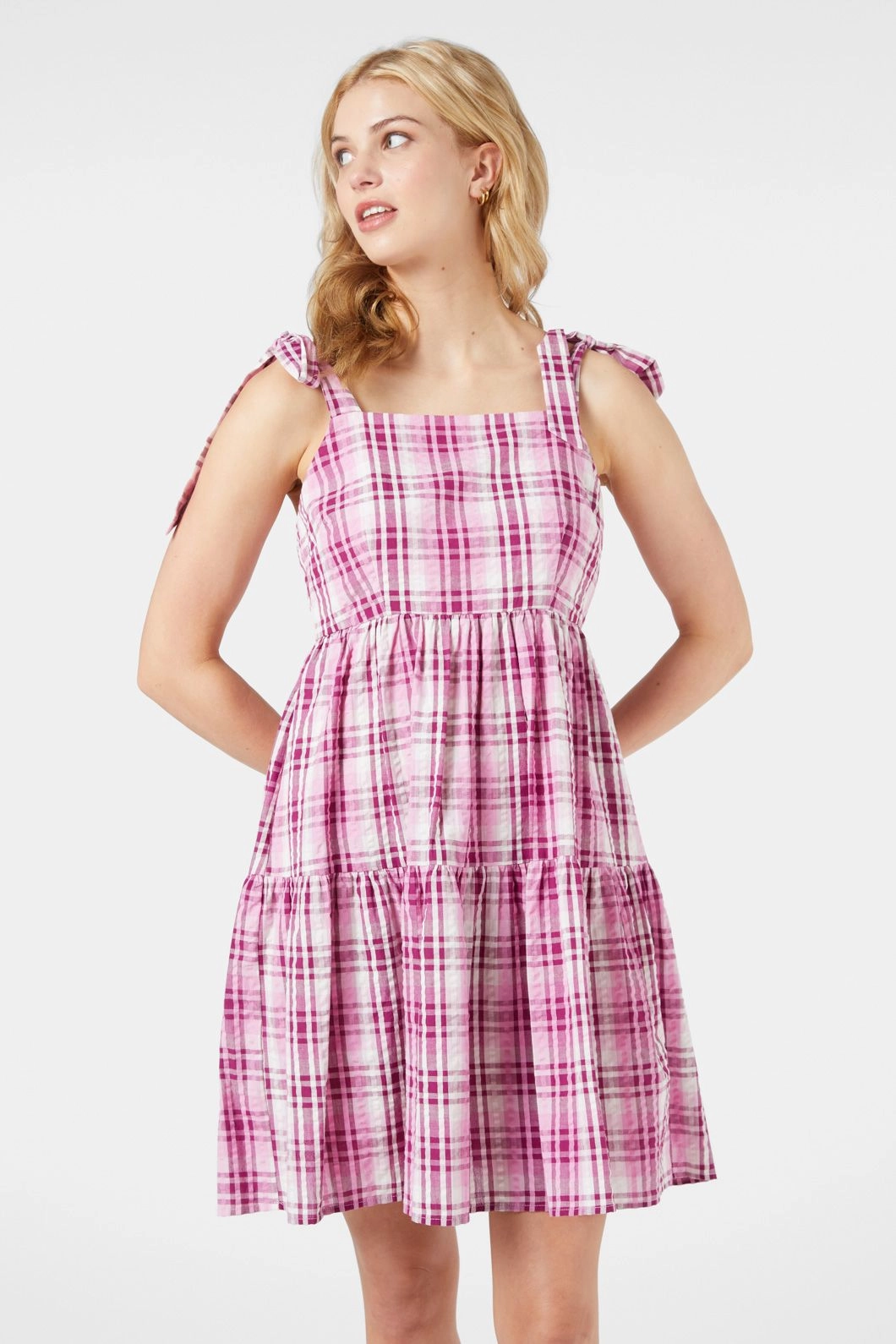 Andie Check Sundress Gender Fluid Weekend Casual