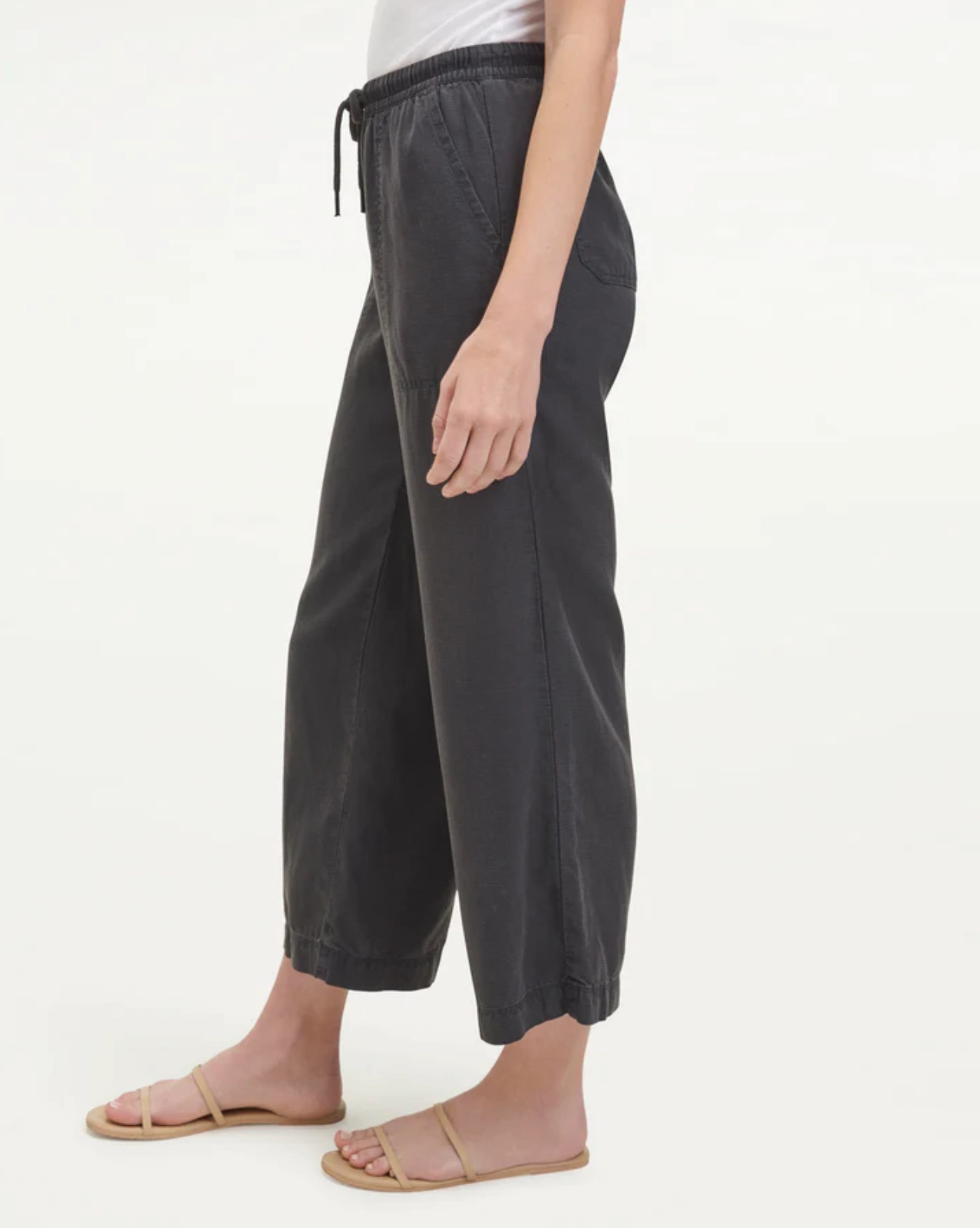 ANGIE CROP WIDE LEG PANT Zero Core Recycled Polyester Blend