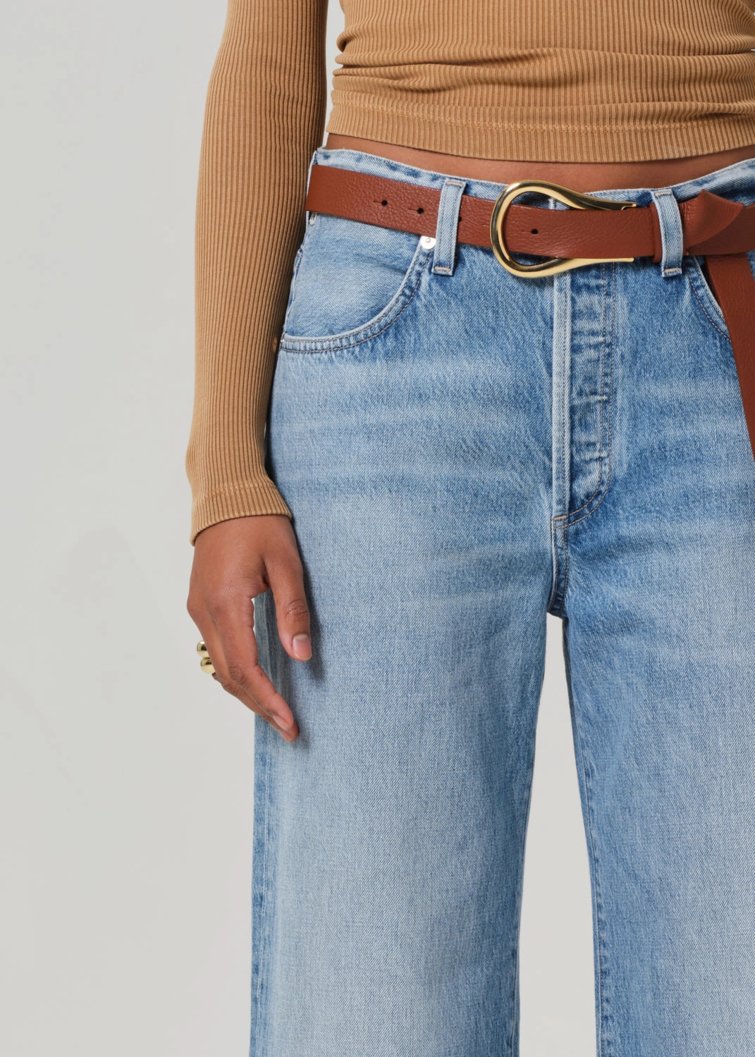 ANNINA TROUSER JEAN IN MEUSE 33" Customizable Hem Options Trend Design