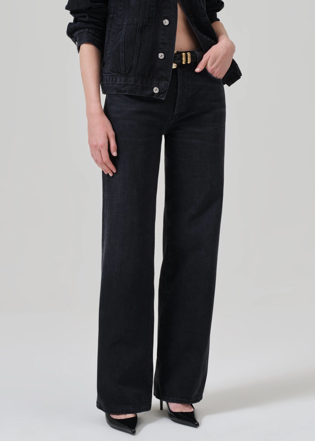 Minimalist Night Out Smooth Versatile Waist Design ANNINA TROUSER JEAN IN PROPHECY 33"