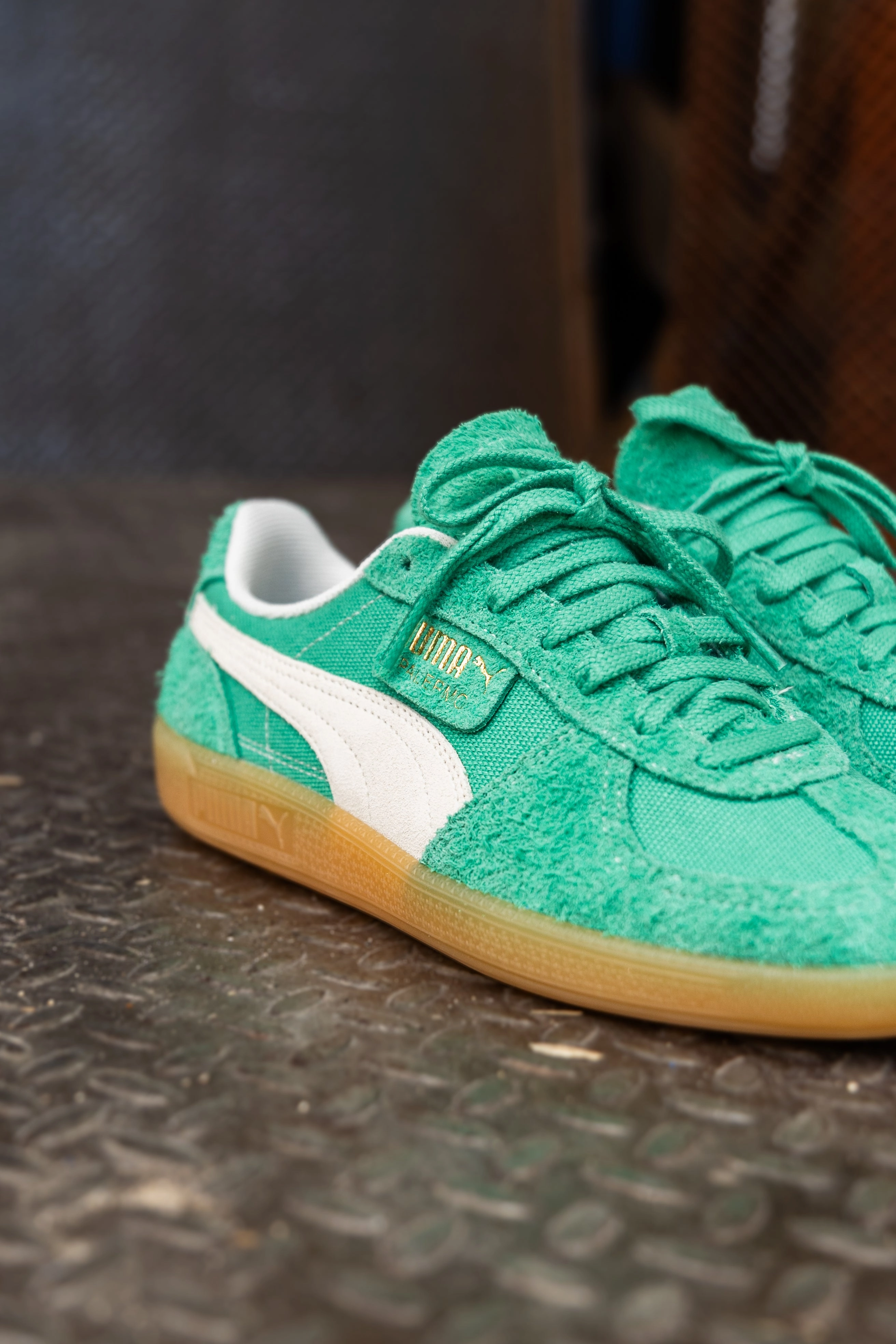 Mens Puma Palermo Vintage (Jade Frost/Frosted Ivory/Gum) Auxetic Material Construction Variable Lace Lock