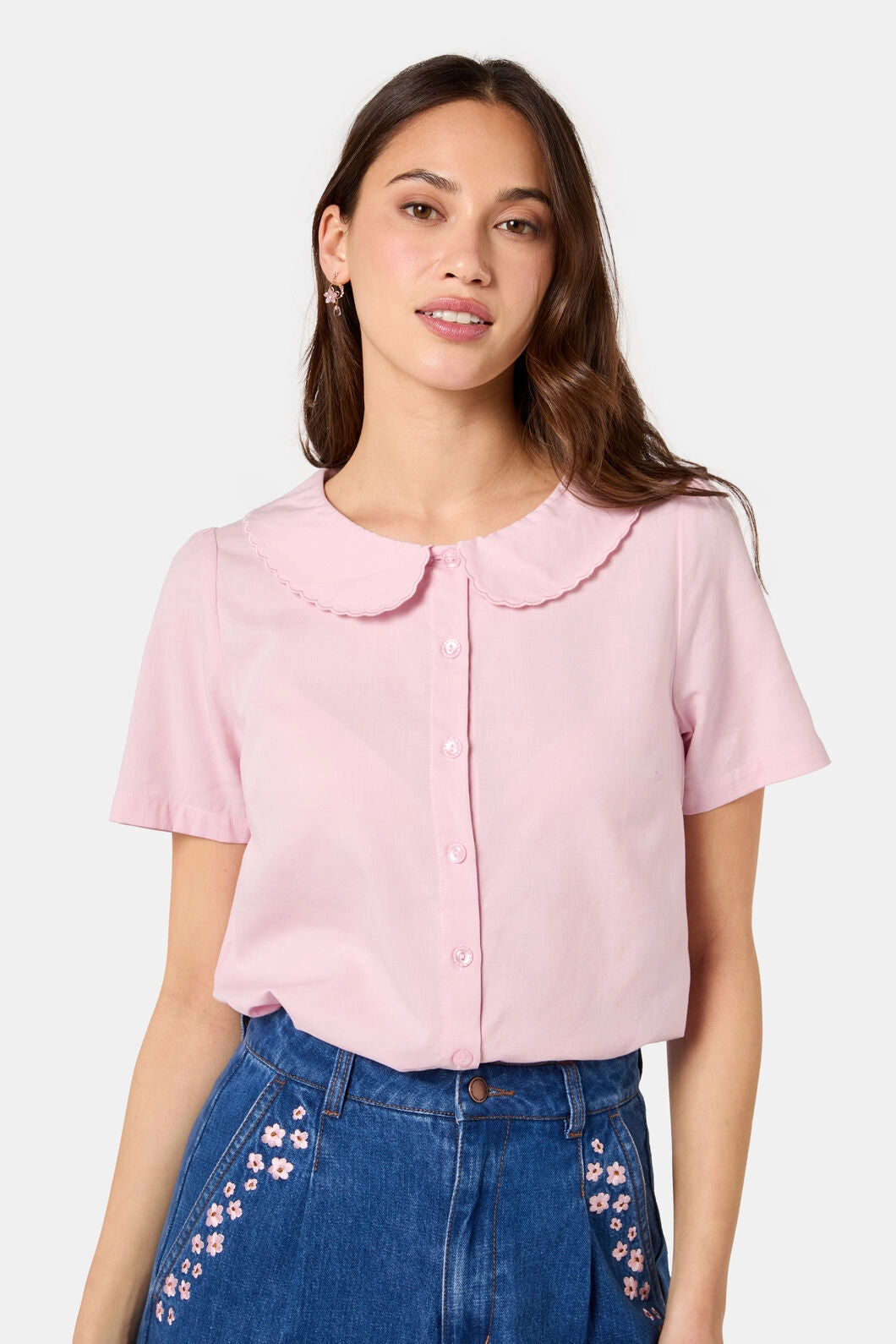 AntiPill Surface Aster Short Sleeve Blouse