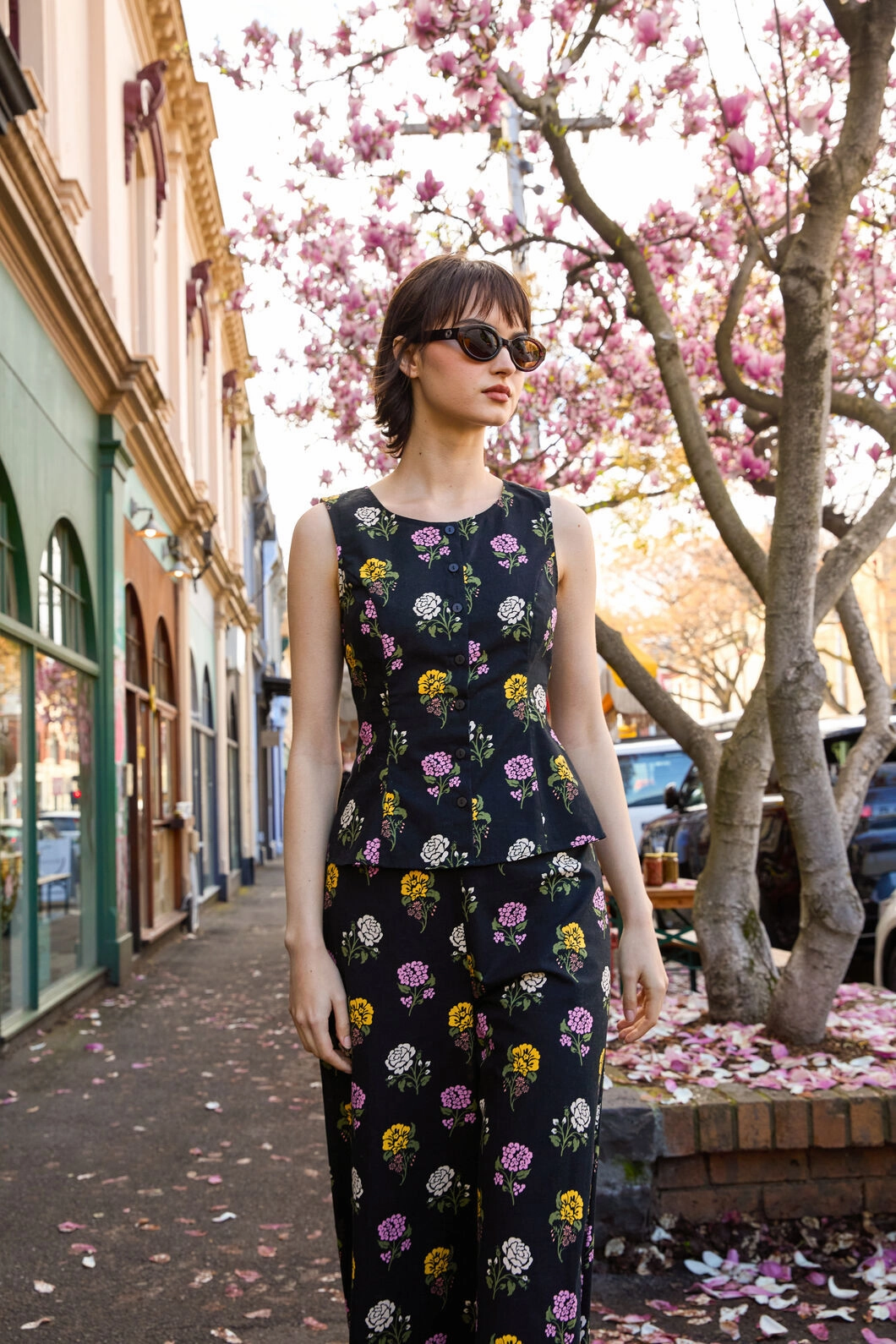 Astrid Rose Button Front Top All Day Comfort Everyday Comfort