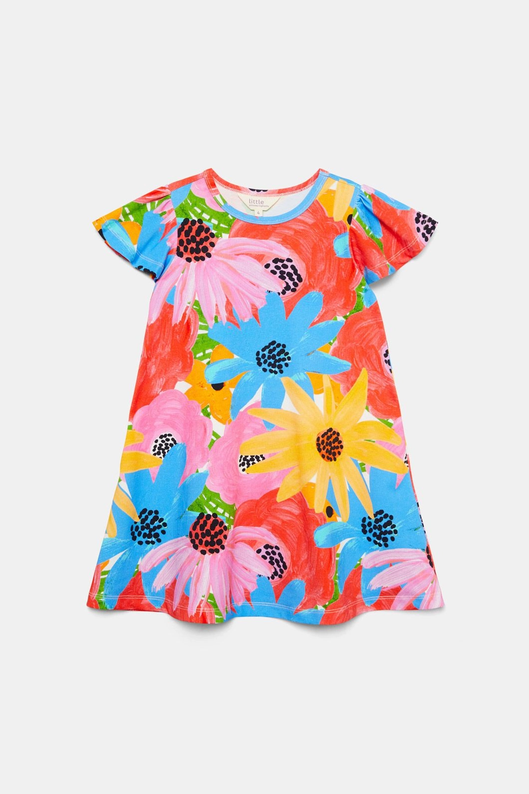 Chic Ensemble Big Floral Kids Dress