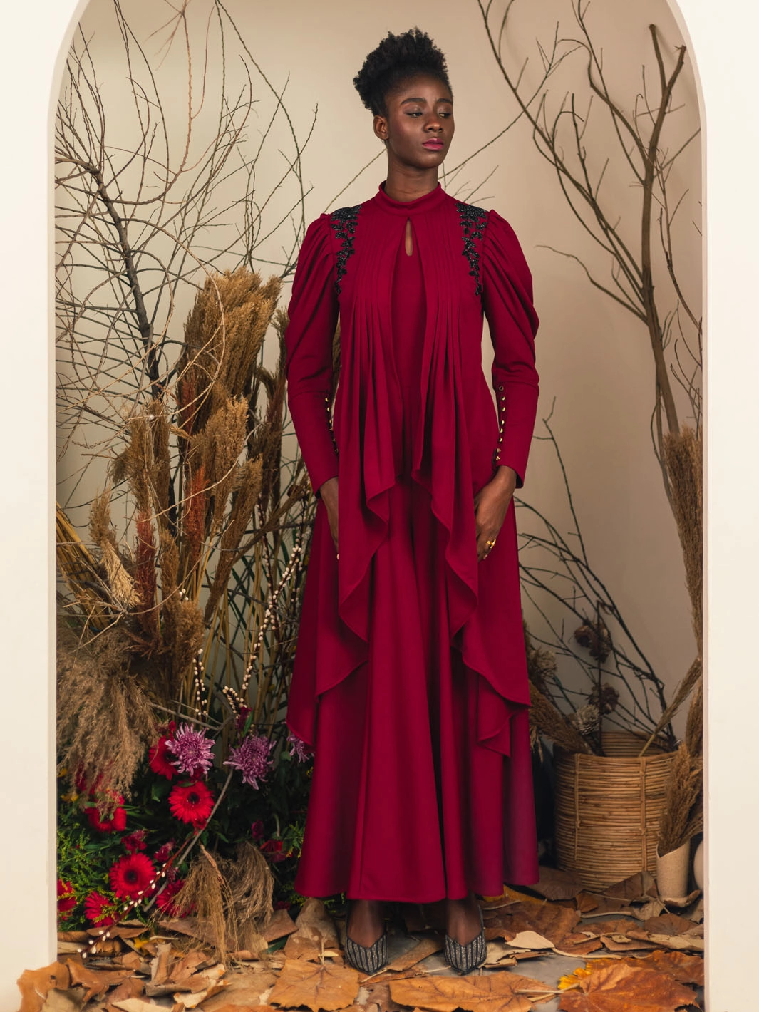 Athena Jumpsuit Gown Texture Softness