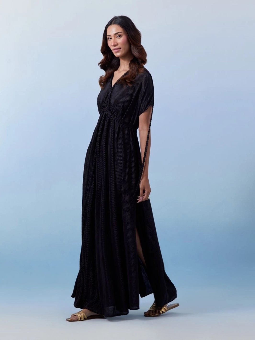 Aubree Free Size Gown Satin Soft Versatile Comfort