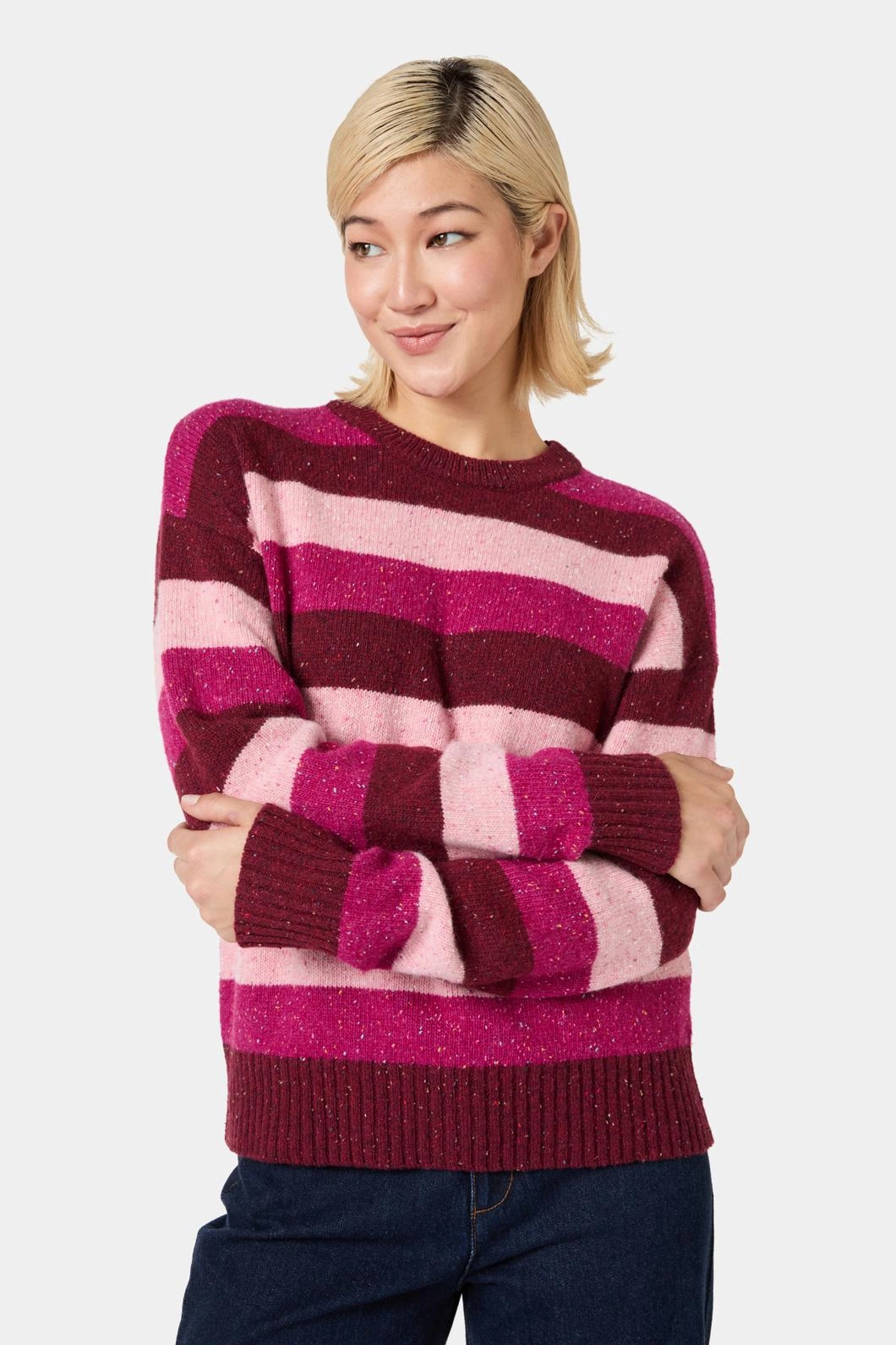 Aurora Stripe Knit Jumper Casual Cozy
