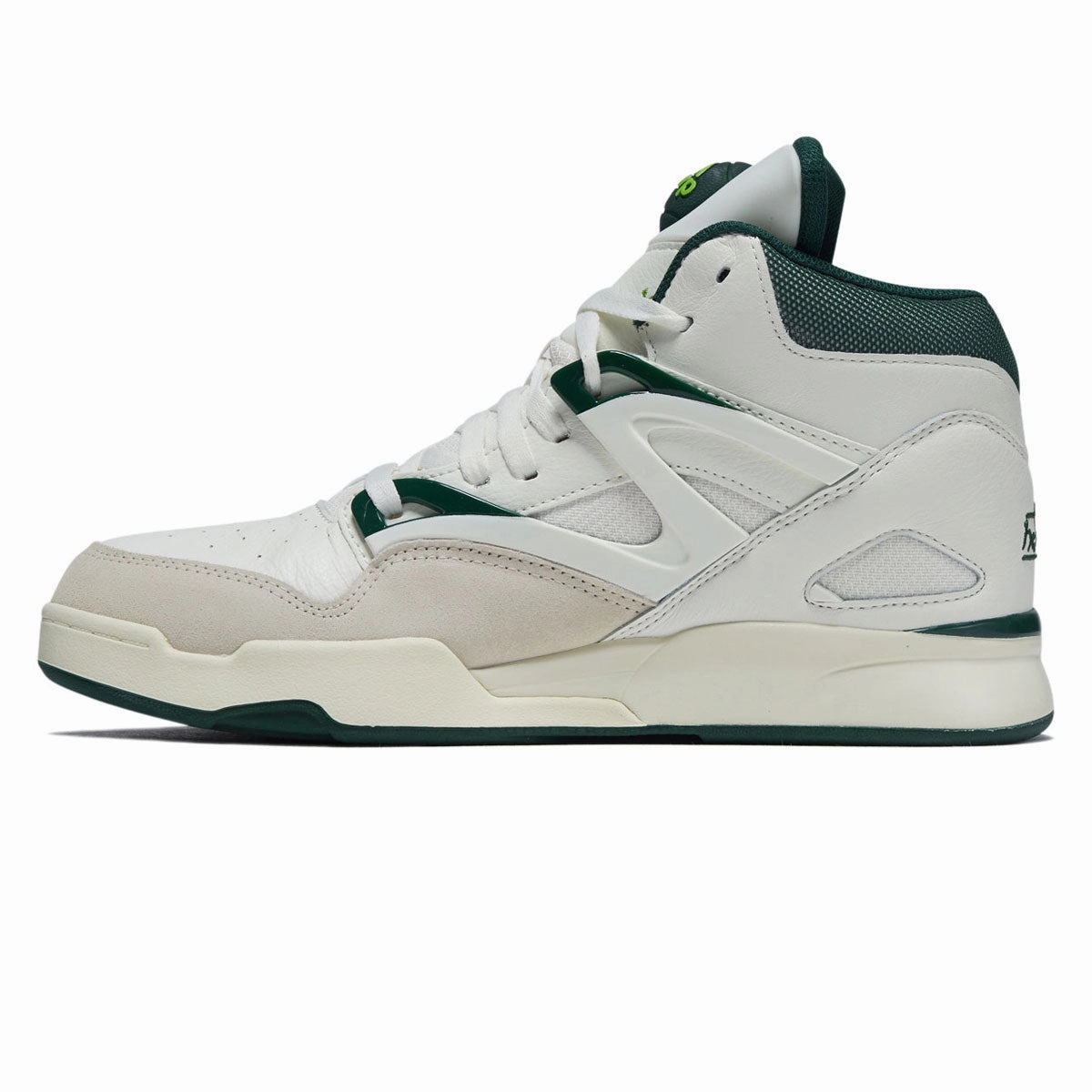 Calm Fit Non Marking Soles Reebok Pump Omni Zone II Shoes - Chalk/Dark Green/Paper White