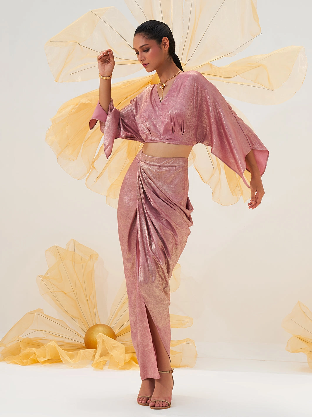 BALLET BLUSH SKIRT Winter-Season CrinkleResistantWeave