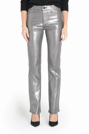 KORA BOOTCUT IN GUNMETAL FOIL Slim Holiday Vibes Teen Outfit Casual Friday Parent Style Travel Outfit