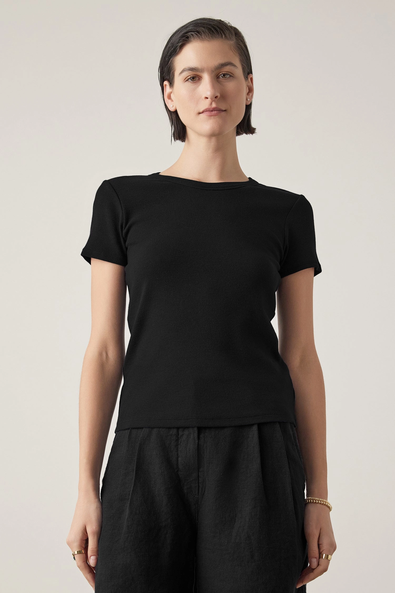 BEDFORD MODAL RIB SCOOP NECK SHORT SLEEVE TOP Earth Fit Street Icon