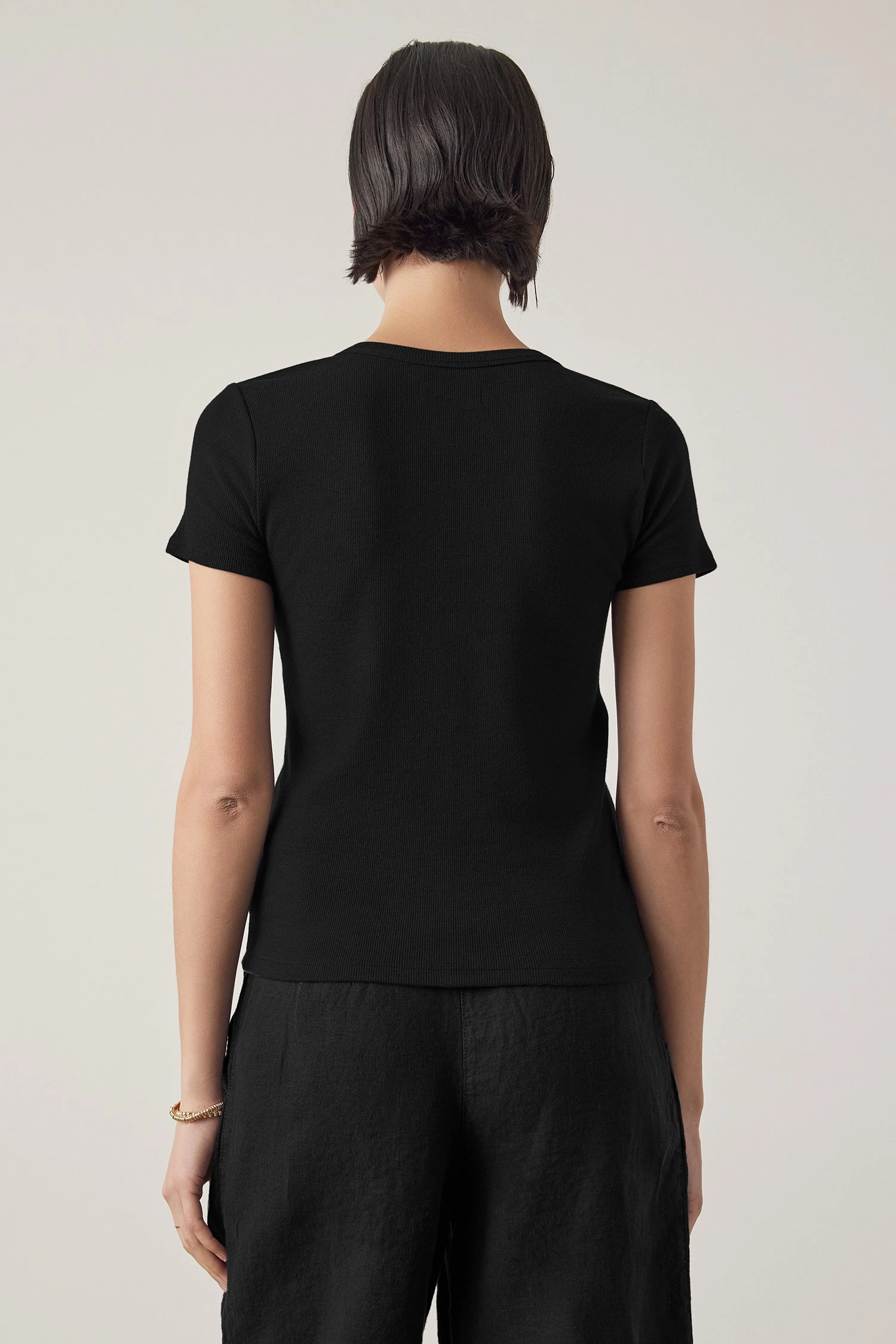 Cozy Wrap BEDFORD MODAL RIB SCOOP NECK SHORT SLEEVE TOP