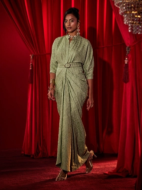 Comfortable Design Belrose Pleated Gown