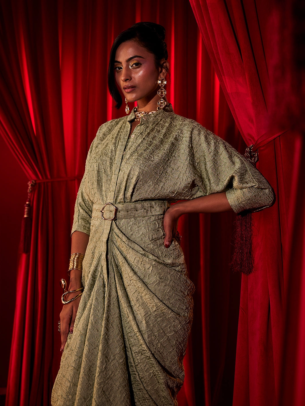 Fall Silhouette Belrose Pleated Gown