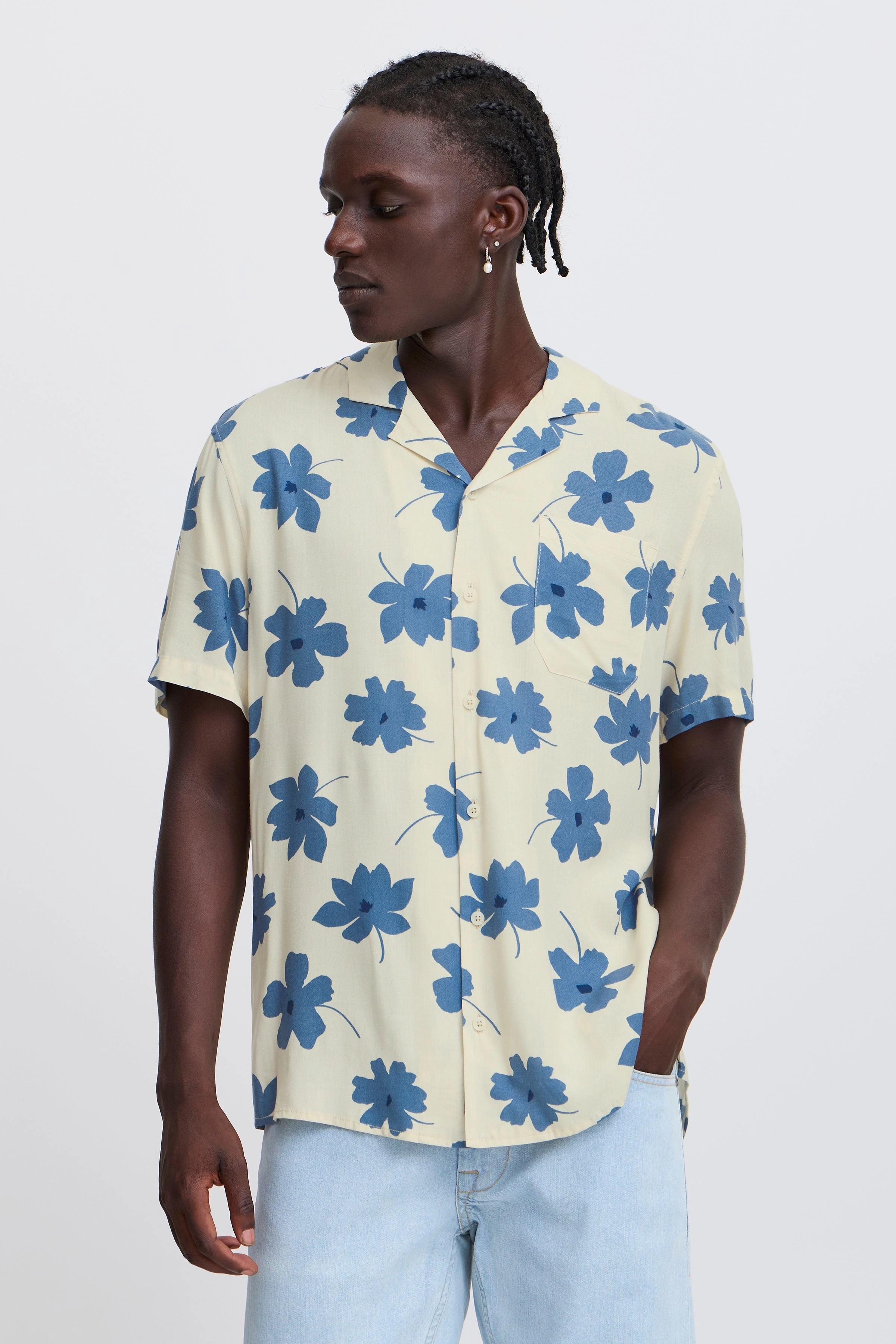 Silk Glow BHADAN SHORT SLEEVE FLORAL SHIRT