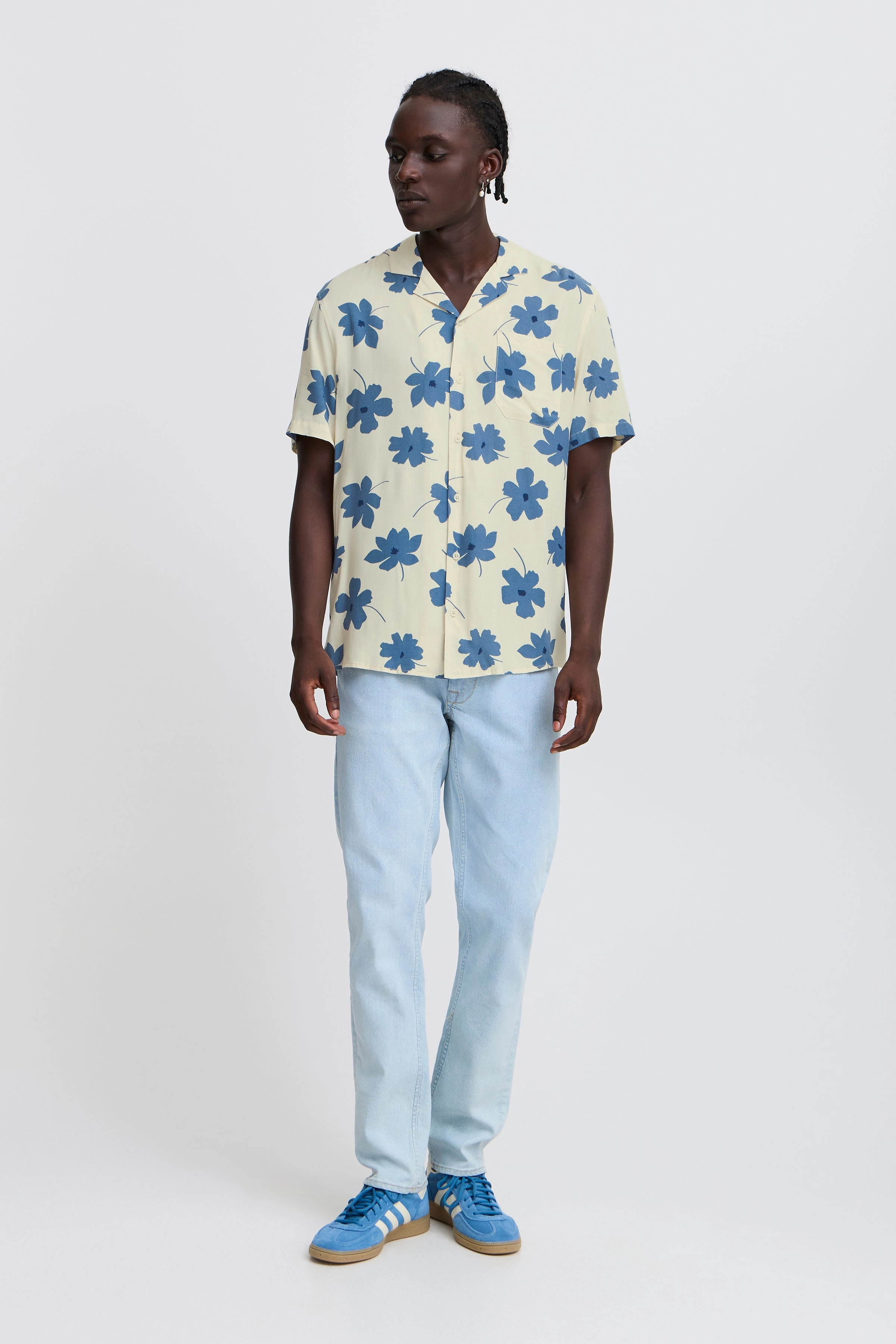 Casual Design Casual Bottoms BHADAN SHORT SLEEVE FLORAL SHIRT