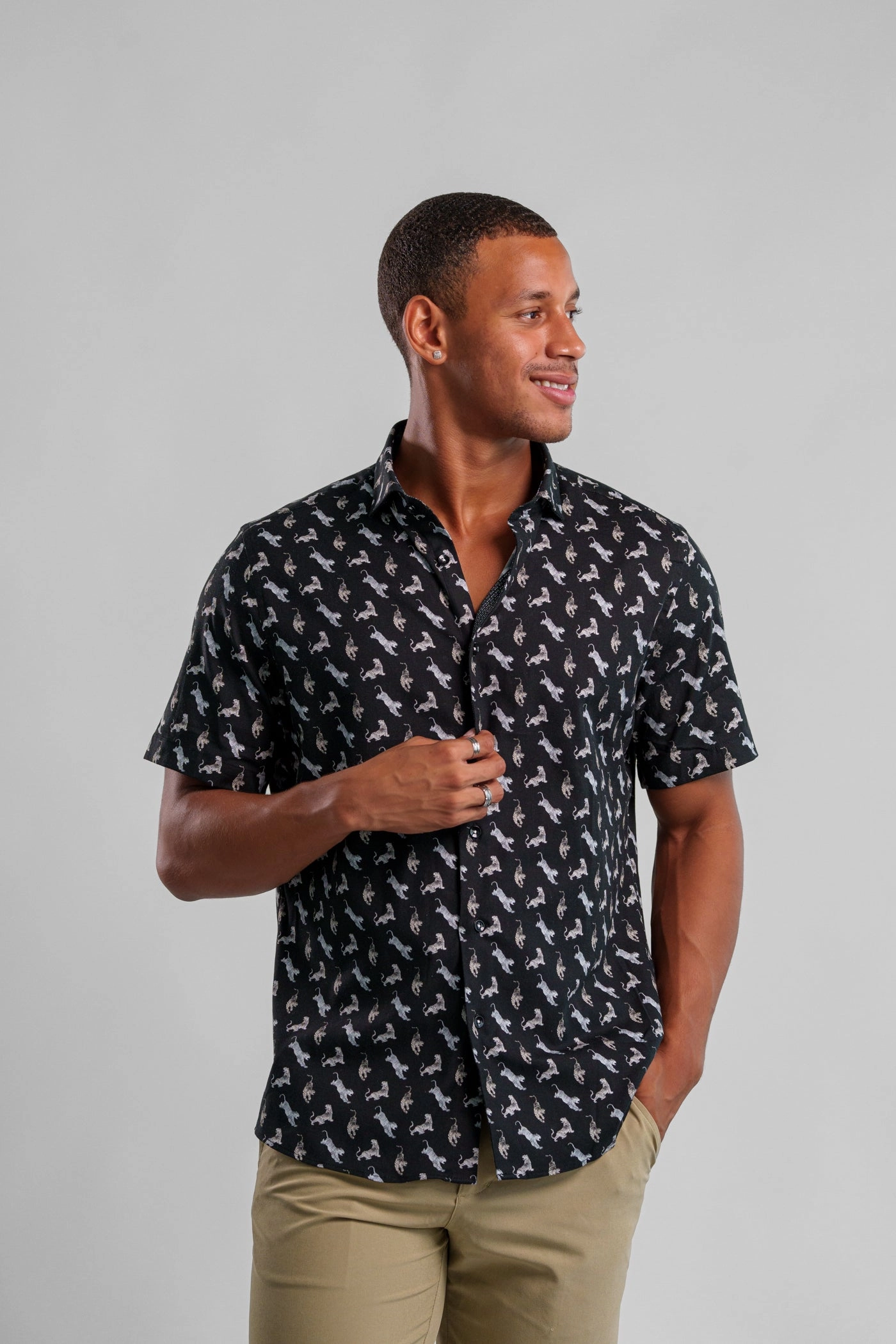 BIG CAT SHORT SLEEVE SHIRT Modern Cut