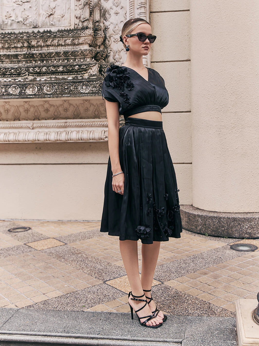 Fresh Motion Blake Organza Applique Floral Top