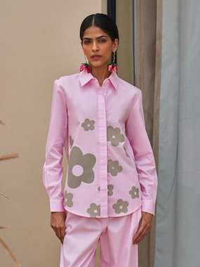 Blush Bloom Co-ord Set Stretchable