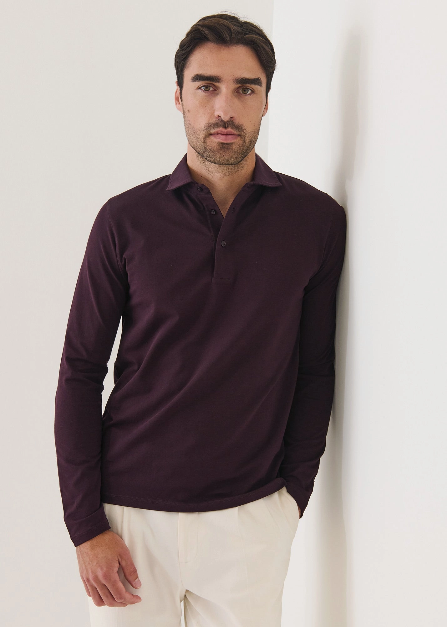 LONG SLEEVE ICONIC PIMA STRETCH POLO Day Off