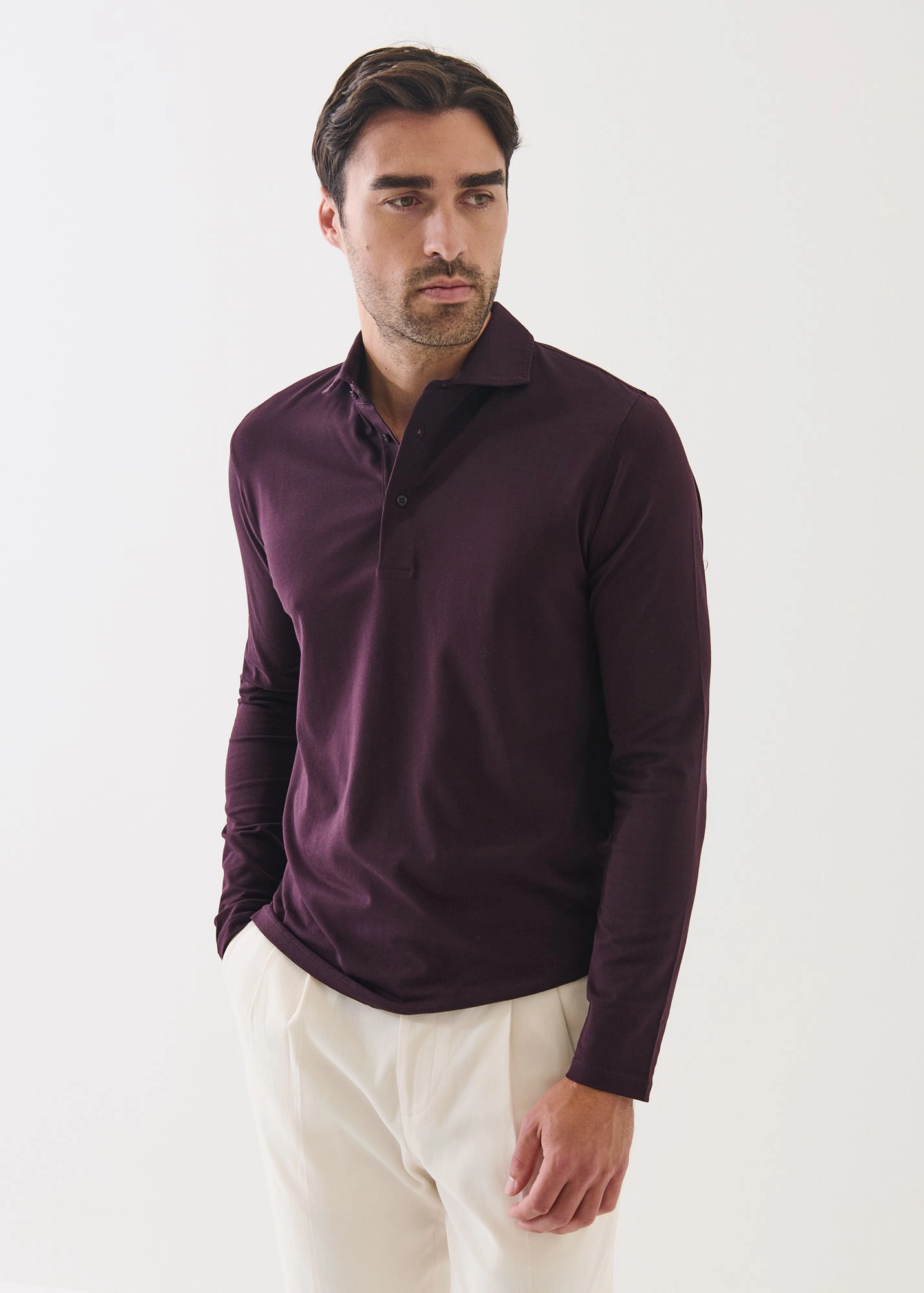 LONG SLEEVE ICONIC PIMA STRETCH POLO Fashion Core