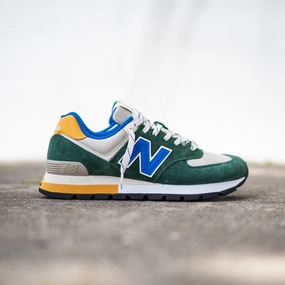 Bacterial Resistant Lining Mens New Balance 574 (Green/Royal) - ML574DVG