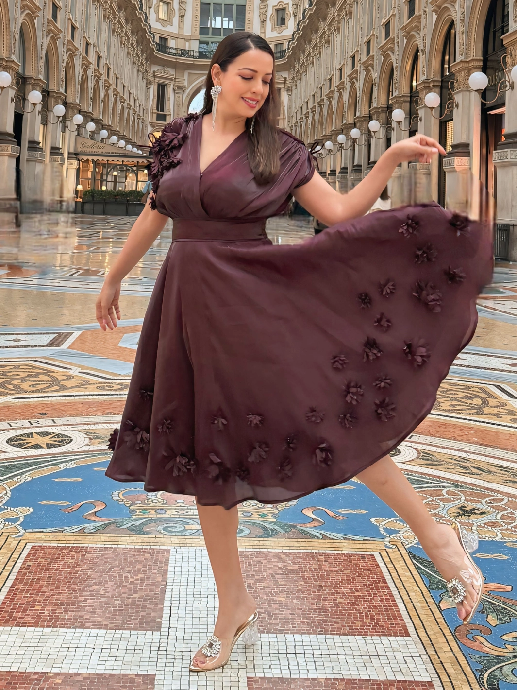 Vanessa Organza Applique Floral Dress Chill Vibes All-Purpose Comfort