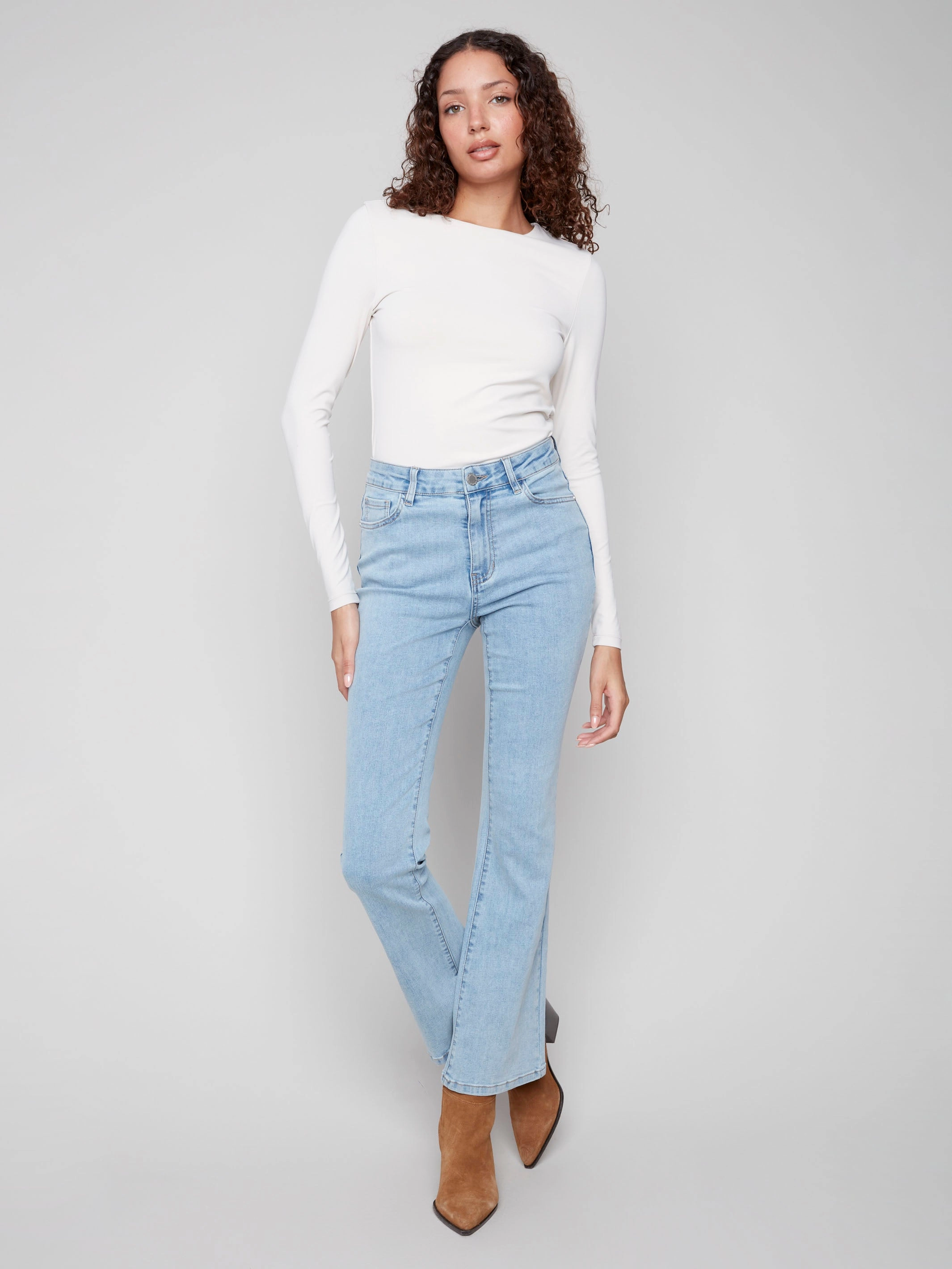 Celine Flare Leg Jeans - Light Blue Stylish Sunny Vibes