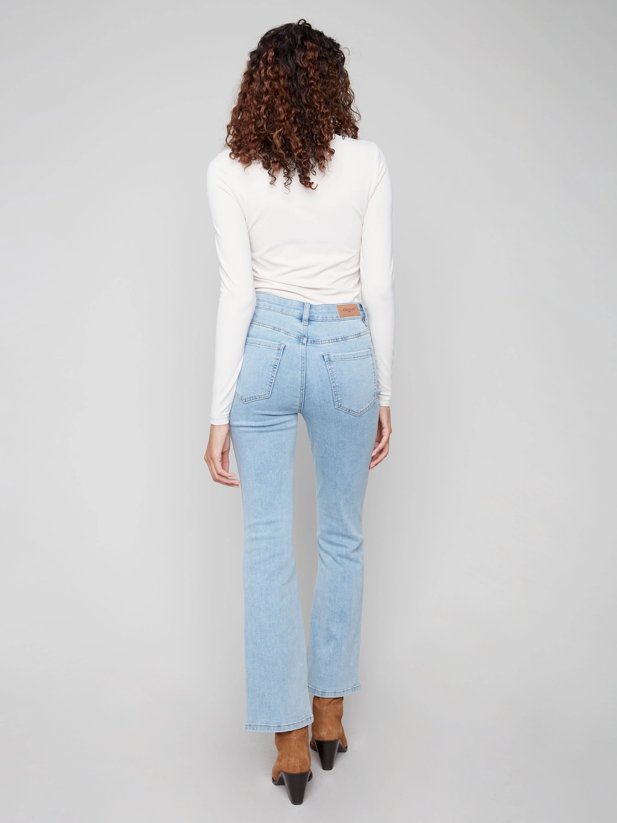 Celine Flare Leg Jeans - Light Blue Sharp Finish