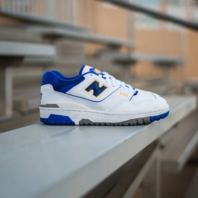 Mens New Balance 550 (White/Royal) - BB550WTN Simple Look Core Routine