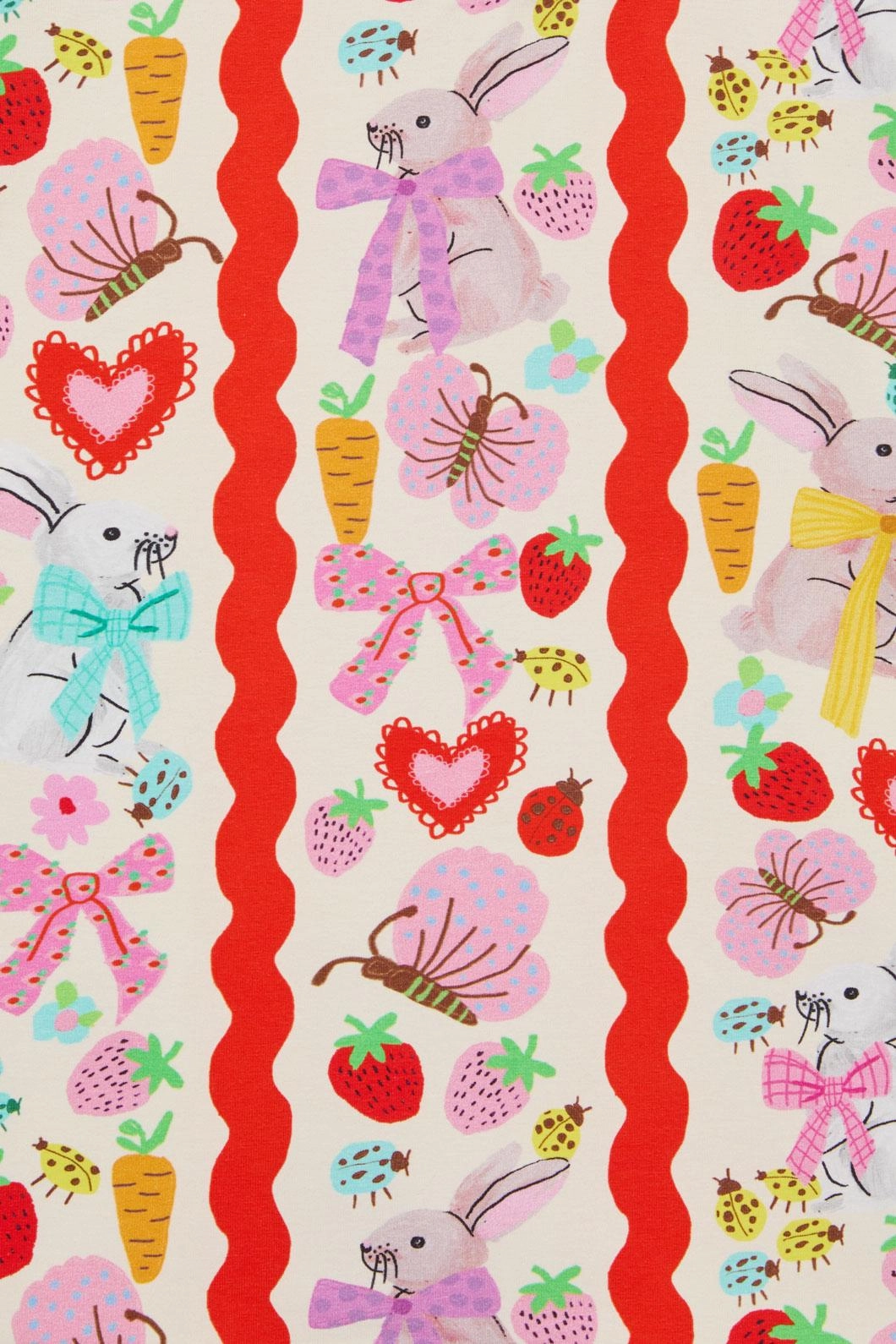 Modern Twist color blocking Bunny Stripe Kids LS Tee