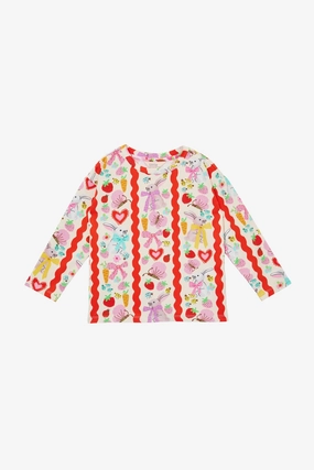 Bunny Stripe Kids LS Tee Casual Comfort Top Sport Flex Fit