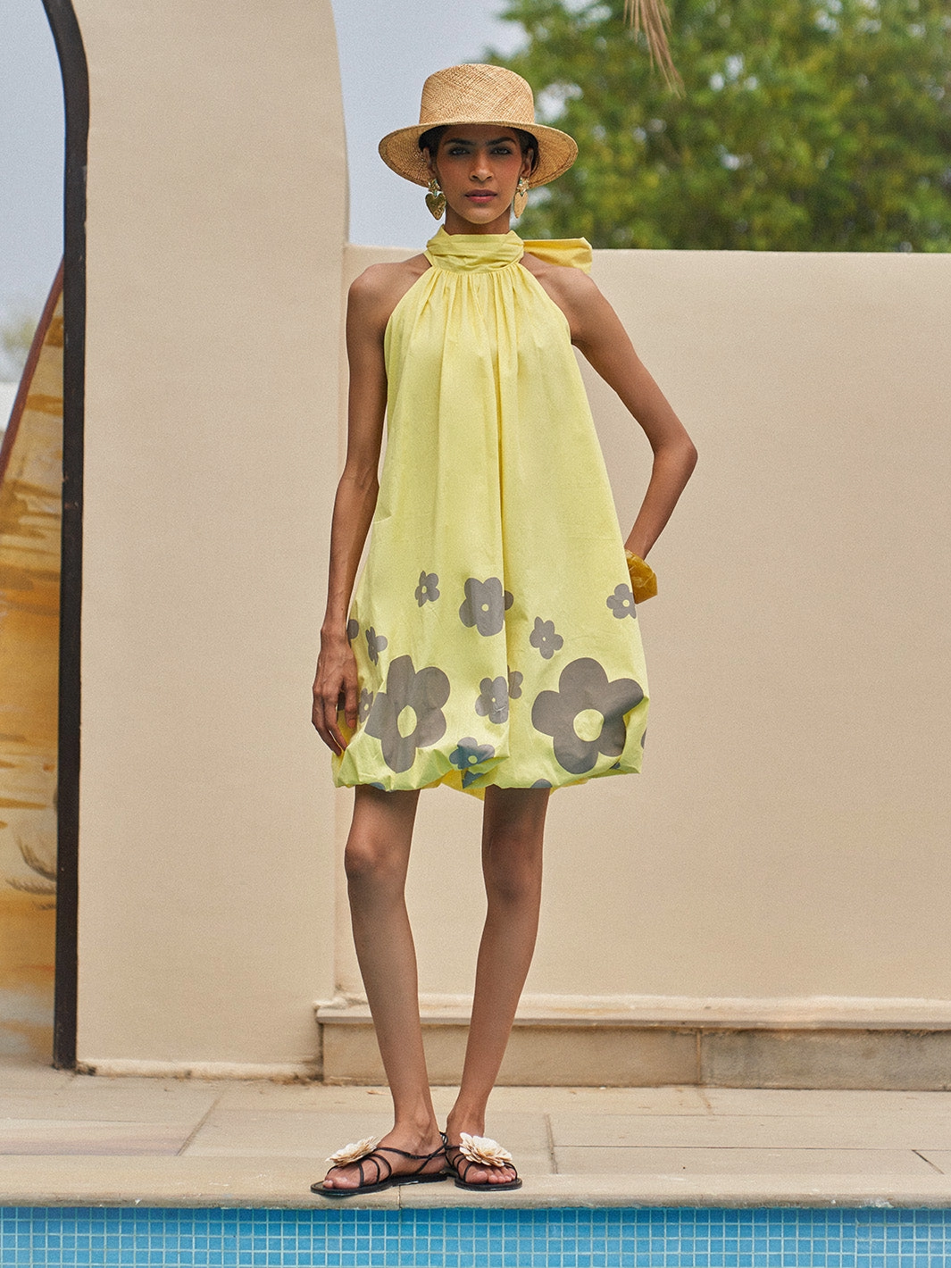 Butter Yellow Floral Dress Stay Cool