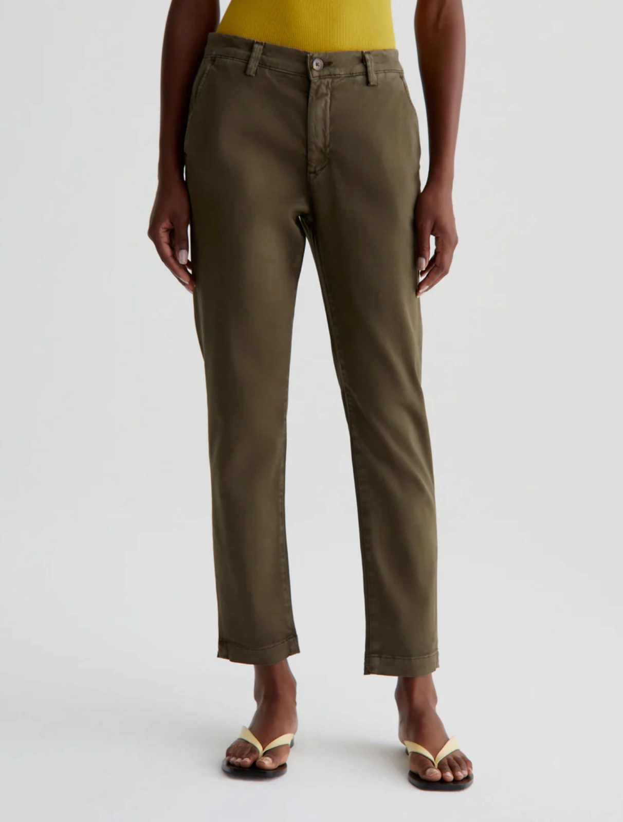 Versatile Winter Warmth CADEN TAILORED TROUSER IN SULFUR SHADY MOSS